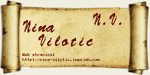 Nina Vilotić vizit kartica